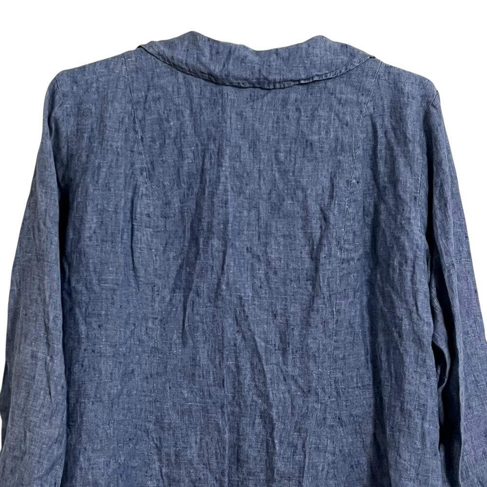 Flax Collared Button Down Lightweight Blouse - image 6